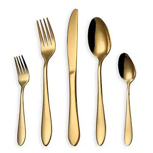 Besteck gold HOMQUEN Besteck Set, Gold Besteck Set, Edelstahl