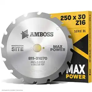 Kreissägeblatt 250×30 Amboss Werkzeuge, HM Kreissägeblatt