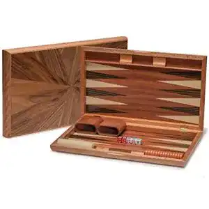 Backgammon Holz Yellow Mountain Imports, mit Holzeinlagen
