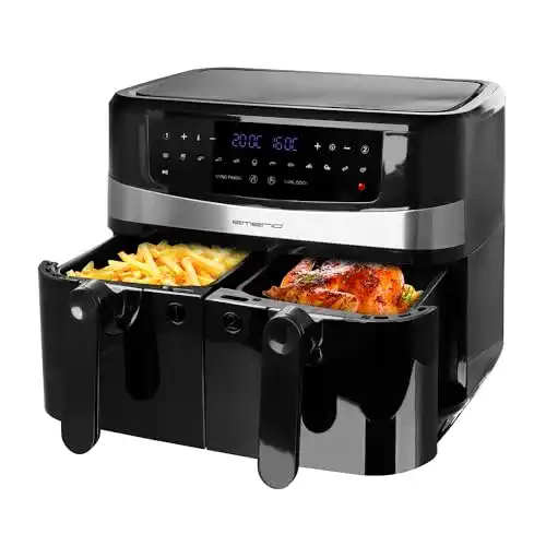 Heißluftfritteuse 2 Fächer Emerio digitale DOPPEL