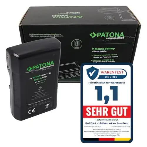 V-Mount-Akku PATONA Premium V-Mount Ersatz für Akku