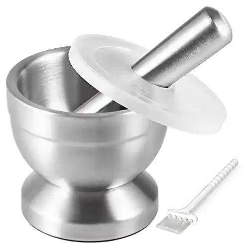 Tablettenmörser Tera Mörser & Stößel Set Edelstahl Mörser