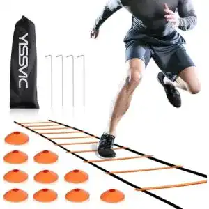 Koordinationsleiter Yissvic Sport Trainingsleiter 6m mit Erdnägel