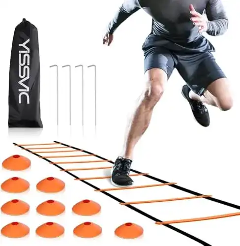 Koordinationsleiter Yissvic Sport Trainingsleiter 6m mit Erdnägel