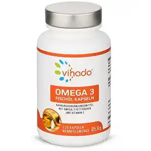 Omega-3-Kapseln Vihado Omega 3 Kapseln mit Fischöl, 120 Kaps.