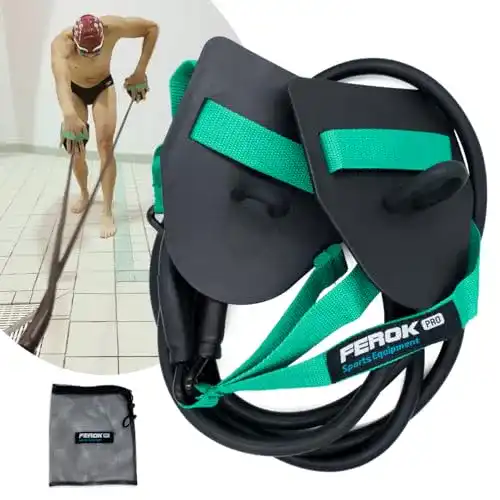 Zugseil Schwimmen FEROK PRO Paddles mit Seilen u. Handpaddles