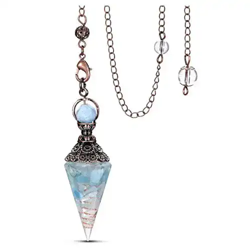 Pendel CrystalTears Esoterik Harz Aquamarin Steine