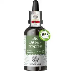 Mittel zum Abnehmen Nature Love Bio Bittertropfen ohne Alkohol
