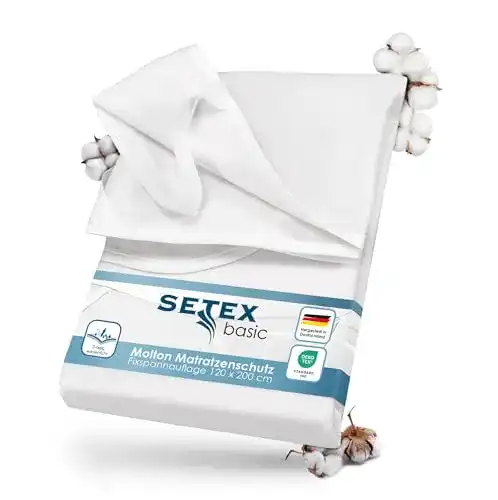 Moltonauflage SETEX Wasserdichter Matratzenschutz, 3-lagig