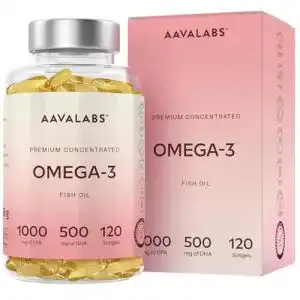 Omega-3-Kapseln AAVALABS, 120 Kapseln, 60 Tage Vorrat