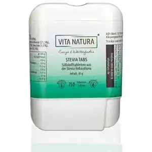 Stevia-Tabs VITA NATURA Energie & Wohlbefinden, 750 Stück