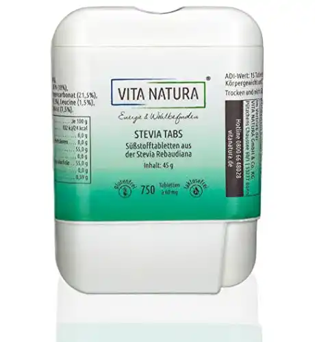 Stevia-Tabs VITA NATURA Energie & Wohlbefinden, 750 Stück