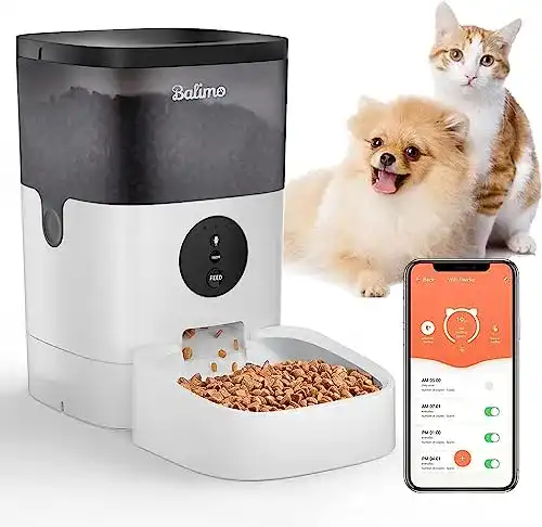 Futterautomat für Katzen Balimo 4L 2.4G WiFi, automatisch