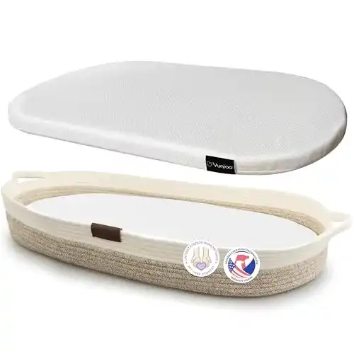 Moseskorb Yunioo deluxe Wickelauflage, Baby Wickelkorb