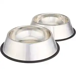 Hundenapf Amazon Basics, Edelstahl, 2er Pack, 946ml