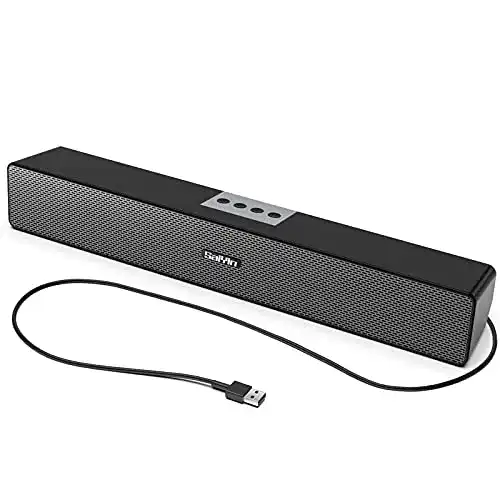 Die beste Soundbar unter 100 Euro Saiyin Soundbar for PC, 17 Inch 2 x 5 W 2026 Test Bestseller Soundbar unter 100 Euro Saiyin Soundbar for PC, 17 Inch 2 x 5 W