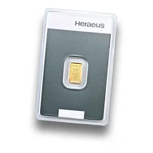 Goldbarren 1 g Heraeus Goldbarren 1g Prägefrisch