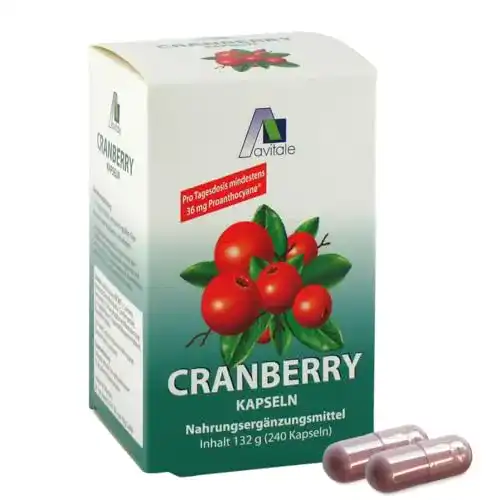 Die beste Cranberry-Kapseln Avitale Cranberry Kapseln 400 mg, 240 Stück 2026 Test Bestseller Cranberry-Kapseln Avitale Cranberry Kapseln 400 mg, 240 Stück