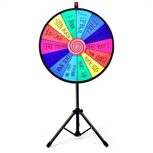 Glücksrad GOPLUS 24″ Lotteriespiele Preisrad Glückspiel 64cm