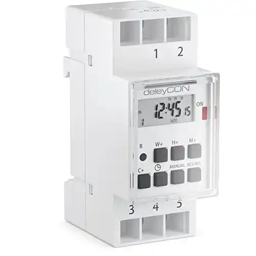 Digitale Zeitschaltuhr deleyCON zum Einbau in Schalttafeln LCD