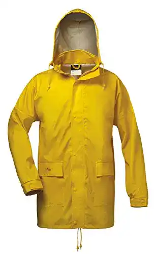 Regenjacke Unisex NORWAY PU Regen-Jacke mit Kapuze – gelb