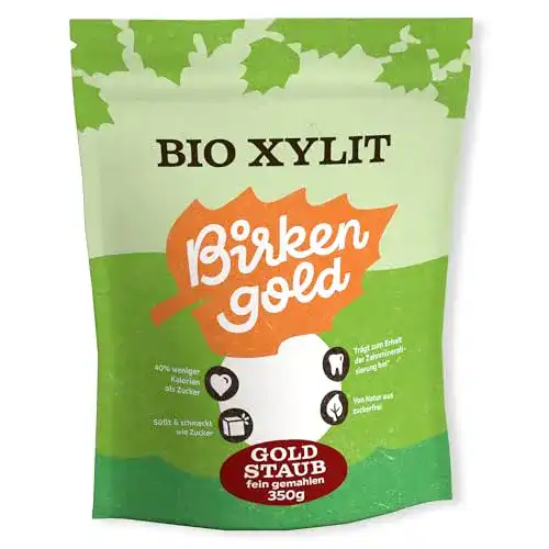 Xylit Birkengold Bio Puderzucker, 350 g Beutel | Staubzucker
