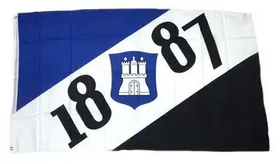 HSV-Fahne FahnenMax Fahne Hamburg 1887 Fan 90 x 150 cm