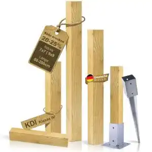 Vierkantholz BooGardi Imprägnierte Holzpfosten (KDI) 9x9x90cm
