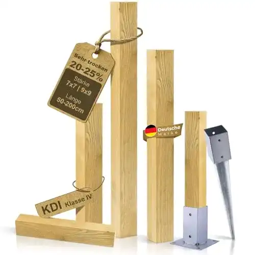 Vierkantholz BooGardi Imprägnierte Holzpfosten (KDI) 9x9x90cm