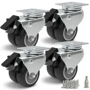 Strandkorbrollen PRIOstahl Doppelrollen Set, 4 x Lenkrolle