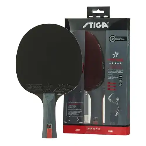 Stiga-Tischtennisschläger Stiga Prestige 5 Sterne Profi, Schwarz/Rot