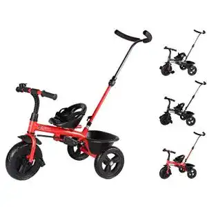 Laufdreirad Clamaro ‘Buttler Basic’ 2in1 Kinder Dreirad ab 1 Jahr mit lenkbarer Schubstange