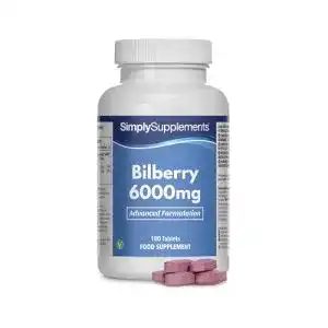 Heidelbeerextrakt Simply Supplements Heidelbeere Plus, 180 Tabl.
