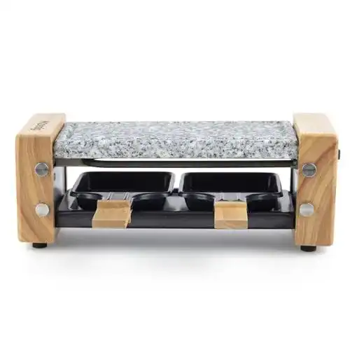 Raclette für 2 Personen H.Koenig WOD2 Raclette-Gerät, Holz