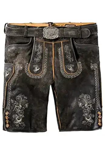 Lederhose Stockerpoint Herren Hose Thomas2, Grau