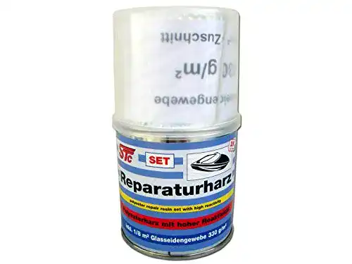 Polyesterharz STC 250 g Reparaturharz Set inkl. Glasfasermatte