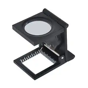 Fadenzähler Delaman, klappbare LED Lupe, 10 Fach mit Licht