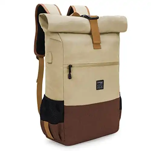 Roll-Top-Rucksack EverVanz Laptop-Rucksack, USB-Ladebuchse