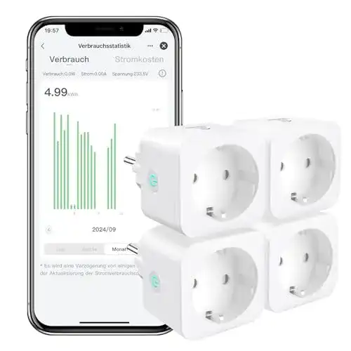 HomeKit-Steckdose Eightree WLAN Smart Steckdose, Alexa, 4er