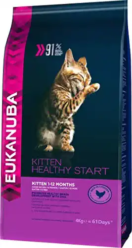 Kitten-Trockenfutter Eukanuba Premium Katzenfutter, Huhn, 4 kg