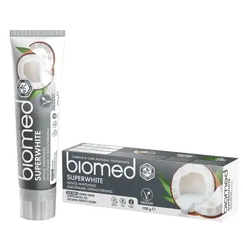 Vegane Zahnpasta BIOMED Superwhite Bleaching Zahnpasta