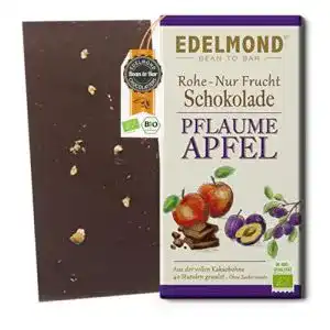 Edelmond-Schokolade Edelmond Bio Nur Frucht Pflaume und Apfel