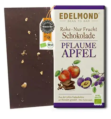 Edelmond-Schokolade Edelmond Bio Nur Frucht Pflaume und Apfel
