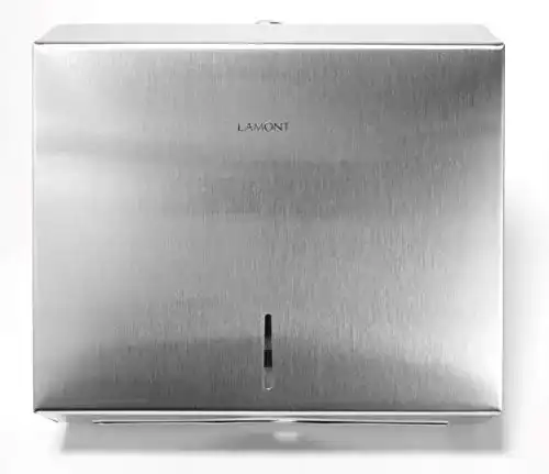 Papierhandtuchspender Edelstahl Lamont Profi, selbstklebend