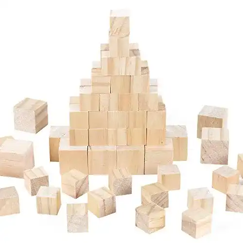 Holzwürfel AILANDA 120pcs 3 x 3 cm Holz Würfel Blanko