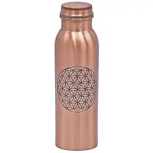Kupfer-Trinkflasche Panotophia 1 Kupferflasche Blume des Lebens