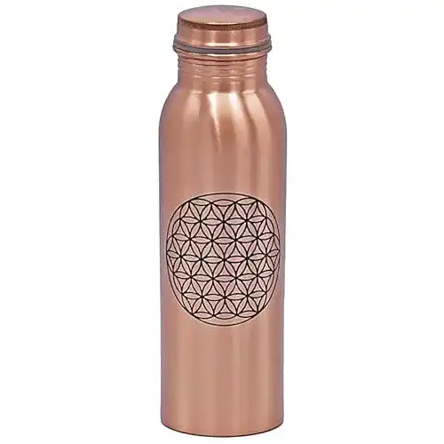 Kupfer-Trinkflasche Panotophia 1 Kupferflasche Blume des Lebens
