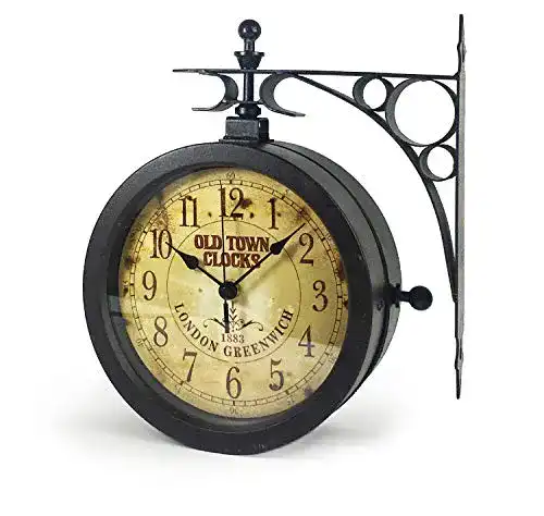 Bahnhofsuhr TFA Dostmann Nostalgie Wanduhr und Thermometer