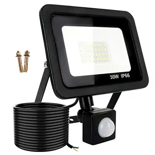 LED-Strahler Sobrovo 30W LED Außenstrahler mit Bewegungsmelder