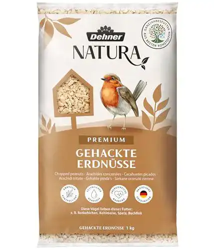 Vogelfutter Erdnüsse Dehner Natura Wildvogelfutter, gehackt 1 kg